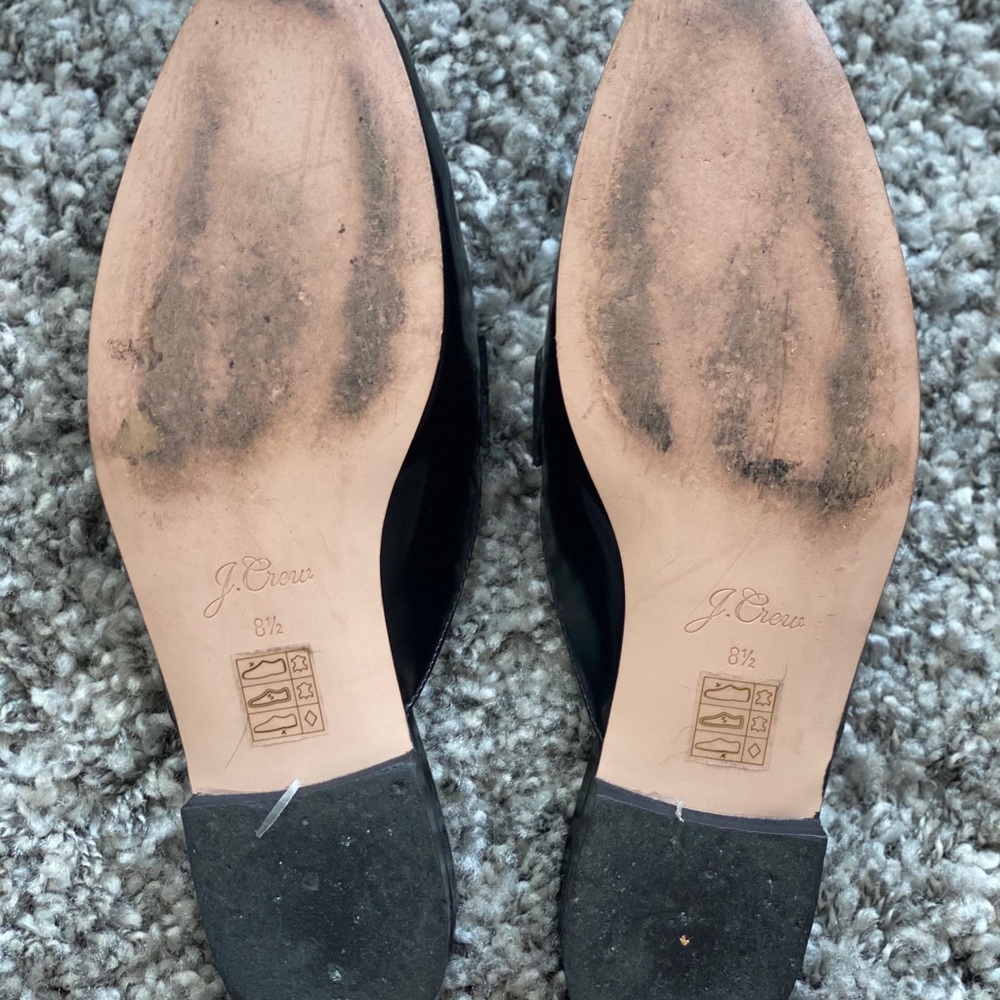 J. Crew Black Patent Leather Backless Penny Loafers - Picture 10 of 10